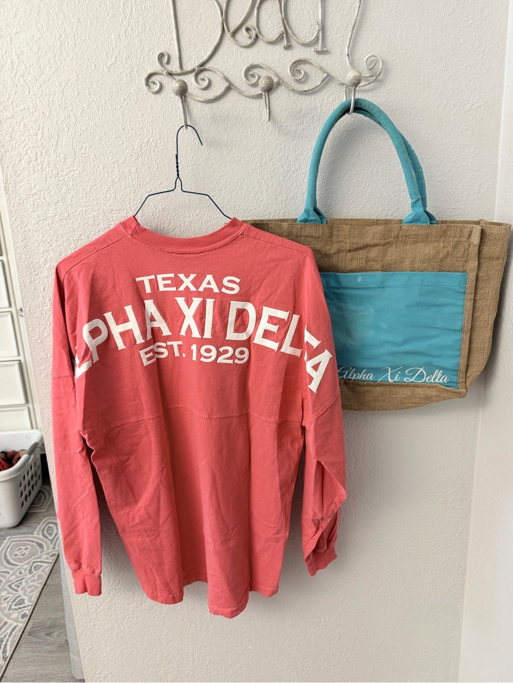 Alpha Xi Delta Spirt Jersey and Tote Bag